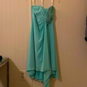 Tiffany blue bridesmaid dress.